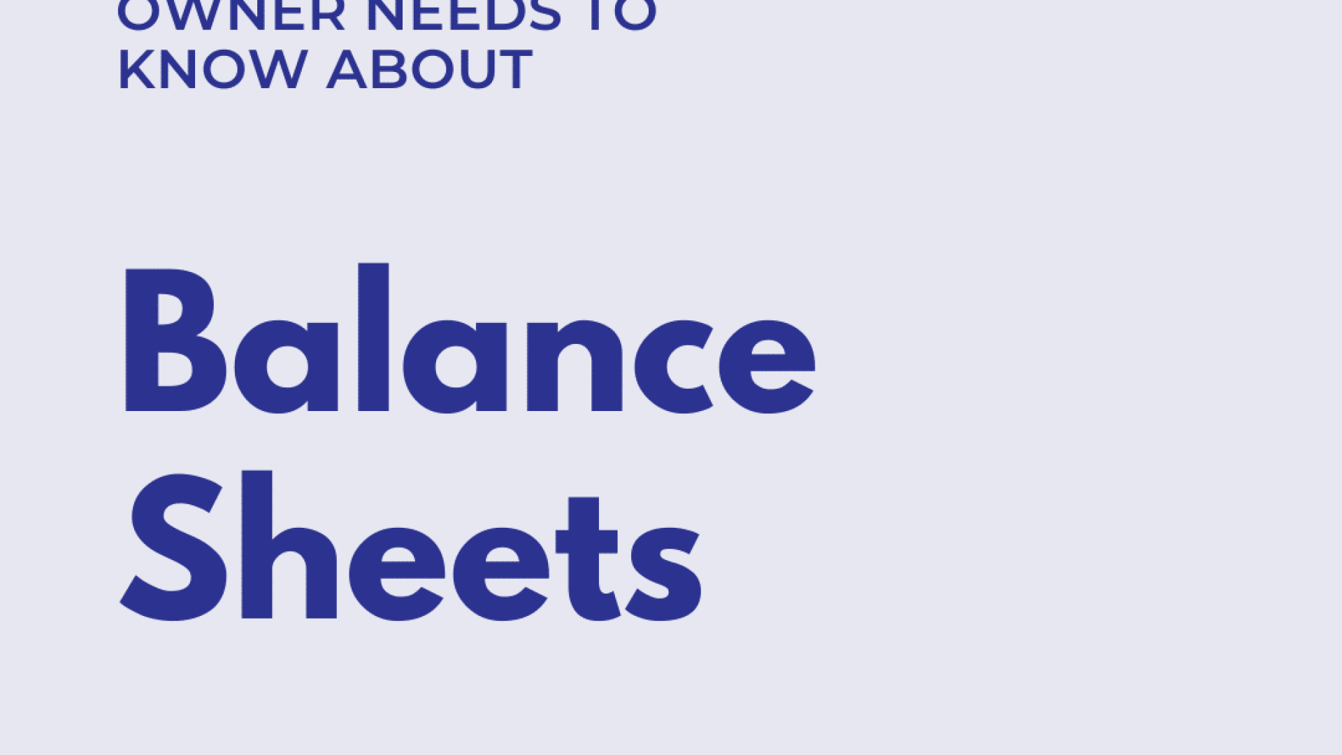Balance Sheets