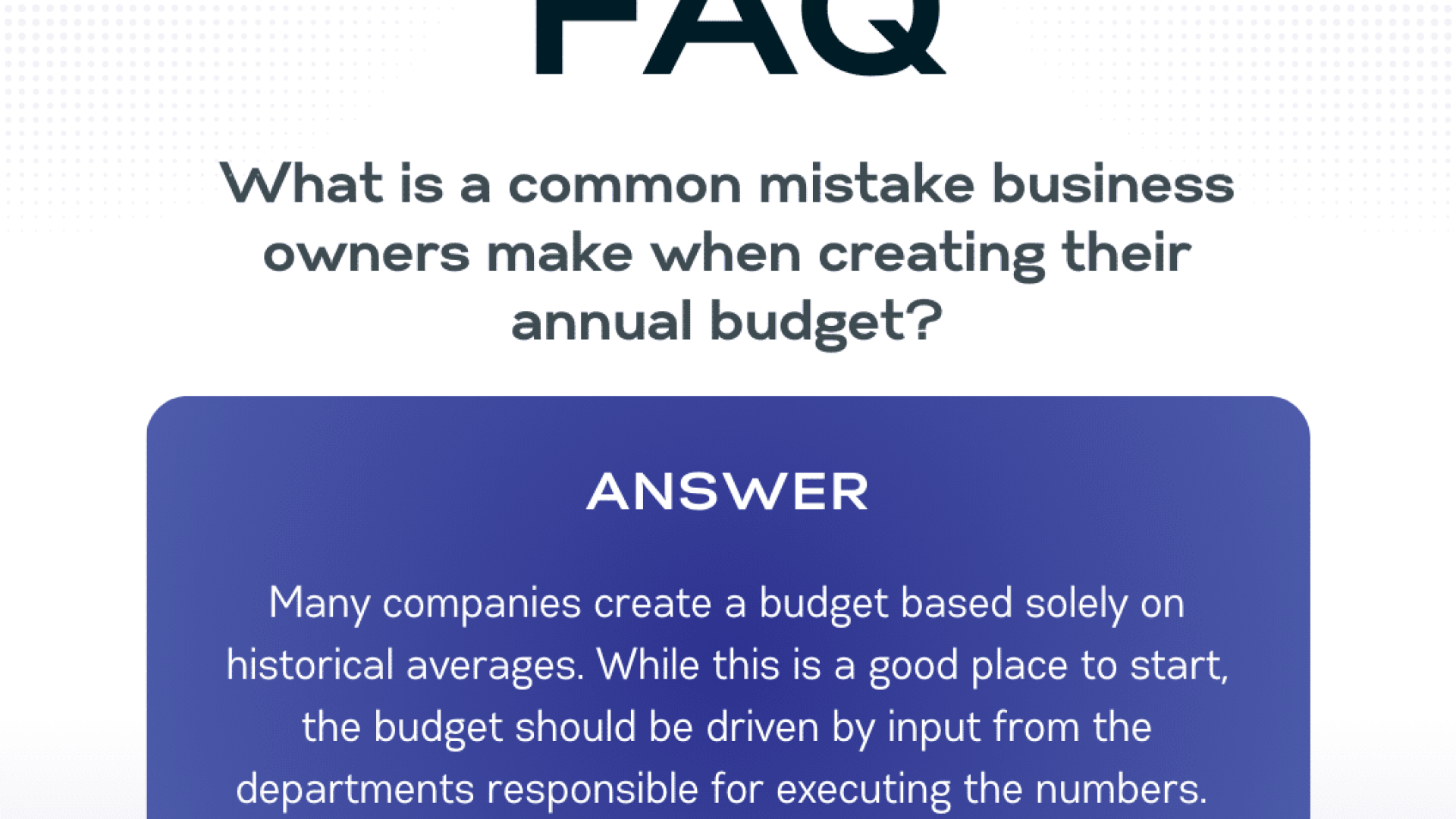 Budgeting