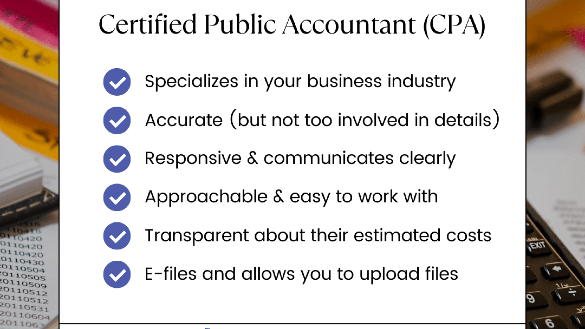 Qualities of a Good CPA